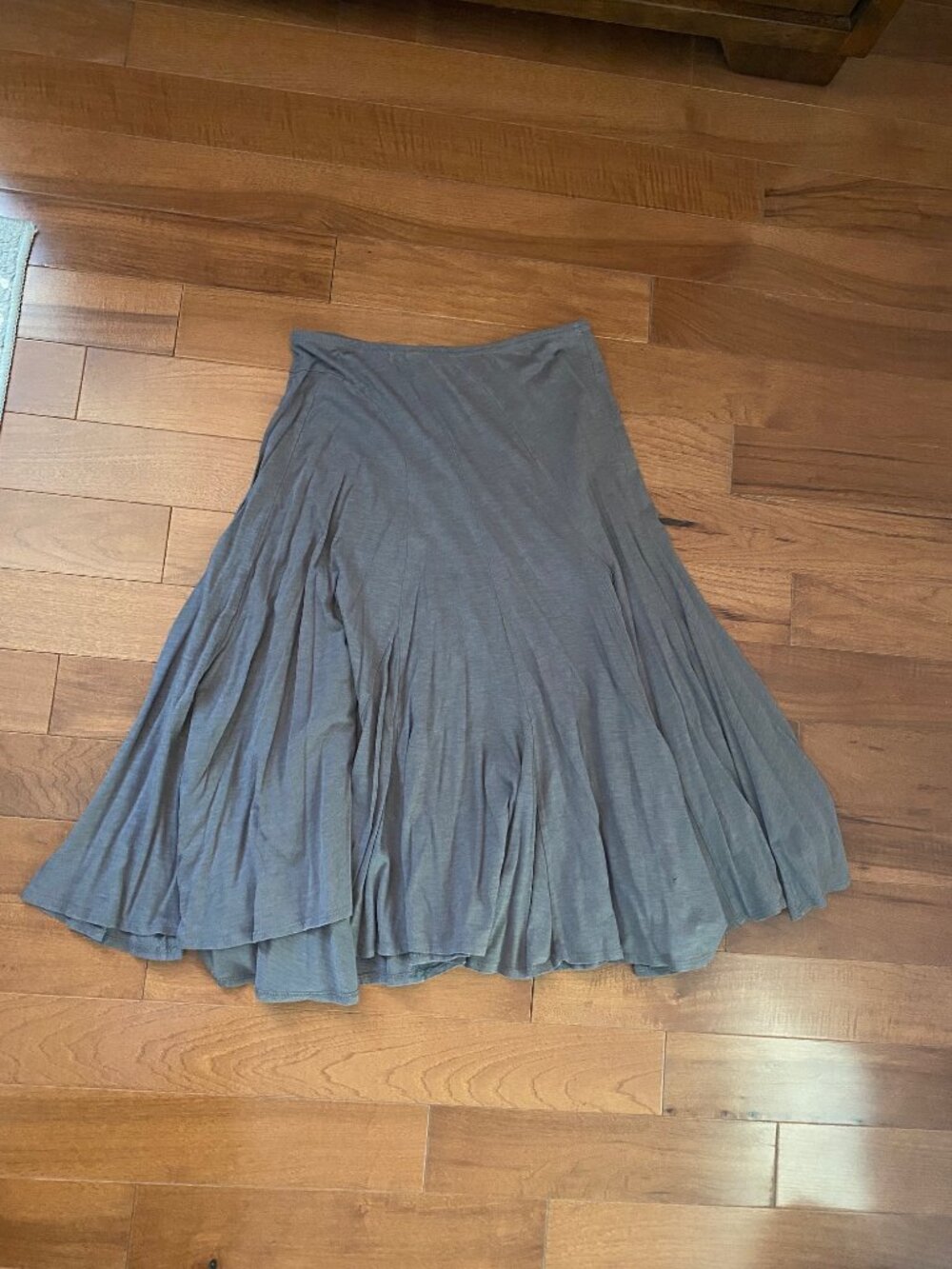 Garnet Hill gray midi skirt small